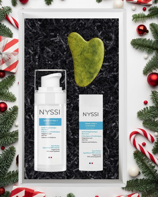 21 Coffret cadeau Sérum Hydra+ rechargeable & Recharge – Gua Sha offert